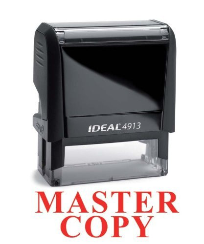 Master Copy Red Office Self-Inking Stock Rubber Stamp