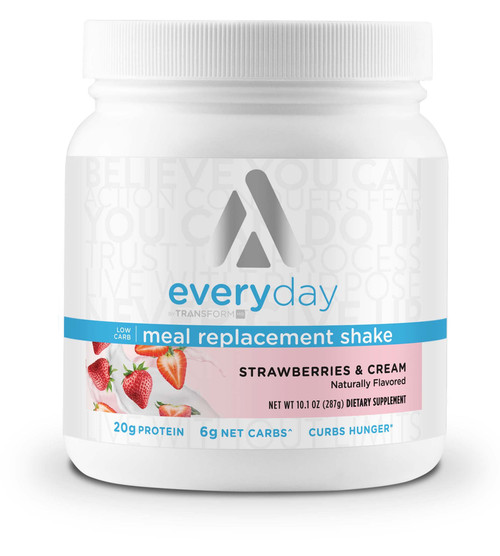 TransformHQ Meal Replacement Shake Powder 7 Servings (Strawberry & Cream) - Gluten Free, Non-GMO