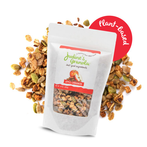 Judine's Granola Healthy Whole Grain Oats, Apple Cinnamon, 10 Ounces, Pack of 1