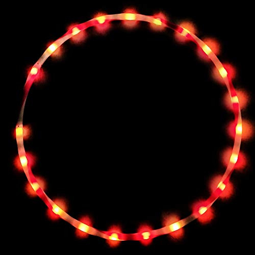 28 inch Light Up Hula Hoop, Yellow LED Hula Hoop for Kids