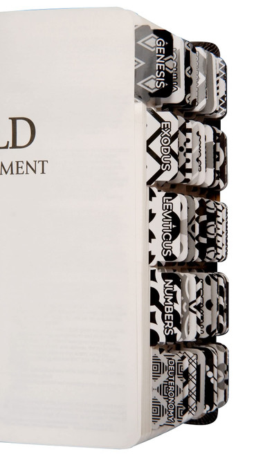 Blessed Self Bible Tabs Large Print Laminated Bible Dividers Old and New Testament Black and White