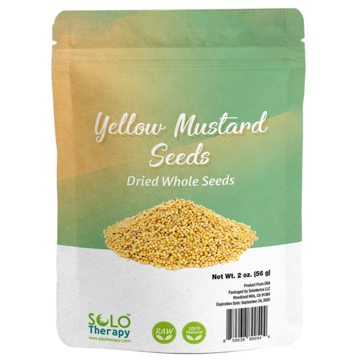 Yellow Mustard Seeds 2 oz, Yellow Mustard Seeds Whole for Pickling, Cooking, Resealable Bag