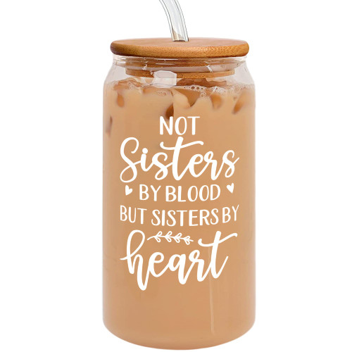 Gifts for Friends Female - Friendship Gifts for Women Friends - Best Friend Birthday Gifts for Women Friendship Unique - Bestie Gifts for Women Friends, Friend Gifts for Women - 16 Oz Friend Can Glass