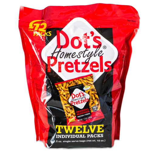 Dot's Homestyle Pretzels - Original Seasoned Pretzel Twists - Gourmet and Tasty - 12, 1.5oz bags