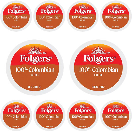 Folgers Roast Coffee Essentially for Southern Basics 10 Count Keurig Coffee Makers K-Cup Pods (Colombian)