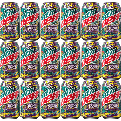 BEEQ- (Pack of) Soda Dew Baja Passionfruit Punch, 12 fl oz. Cans