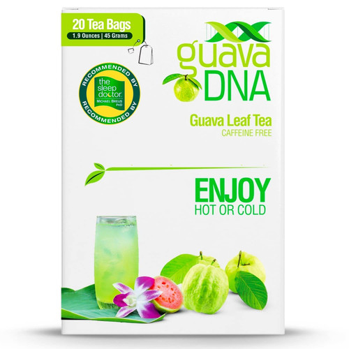 GuavaDNA Guava Leaf Tea 20 Individually Wrapped Teabags by MATCHA DNA | 100% Pure Guava Leaves, Nothing Else Added (20 Teabags)