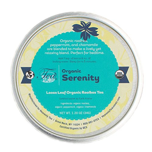 Heavenly Tea Leaves Whole Leaf Tea, Organic Serenity Herbal Tisane, 1.2 Ounce