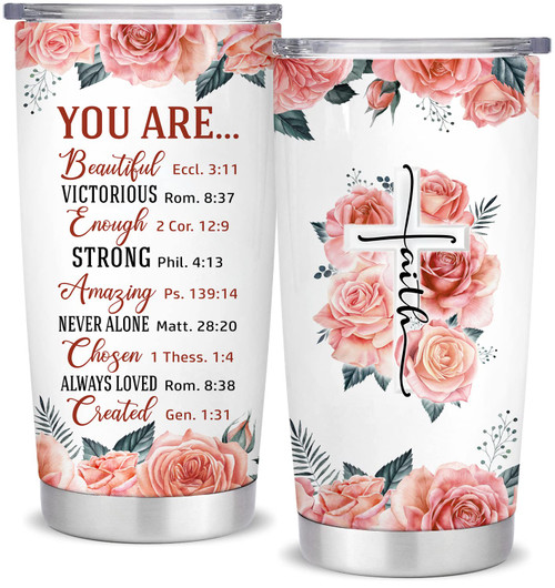 Christian Tumbler Gifts for Women, Religious Gifts, Inspirational Gifts with Bible Verse God - Mothers Day, Birthday Gifts for Her, Best Friend, Sister, Coworker, Mom - 20oz Faith God Tumbler Christian Tumbler Gifts for Women, Religious Gifts, Inspirational Gifts with Bible Verse God - Mothers Day, Birthday Gifts for Her, Best Friend, Sister, Coworker, Mom - 20oz Faith God Tumbler