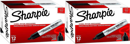 Sharpie 15001 Sharpie Pro King Size Chisel Tip Permanent Markers, 24 Markers