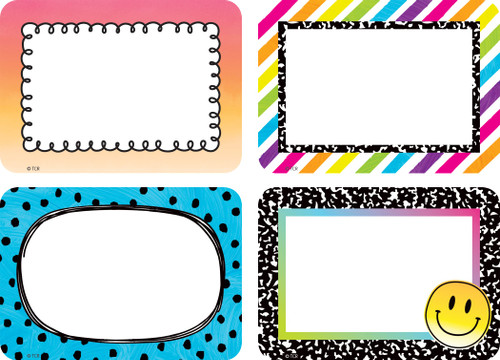 Teacher Created Resources Brights 4Ever Name Tags/Labels - Multi-Pack