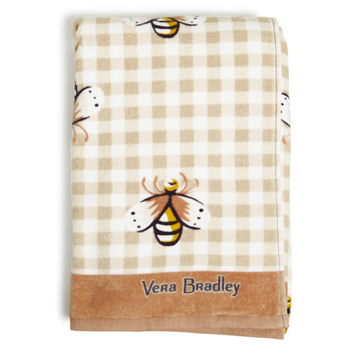 Vera Bradley Women's Beach Towel, Bees Beige, One Size