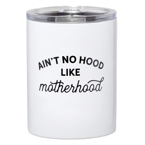 Santa Barbara Design Studio SIPS Drinkware Stainless Steel Travel Tumbler, 12-Ounces, Ain't No Hood Like Motherhood