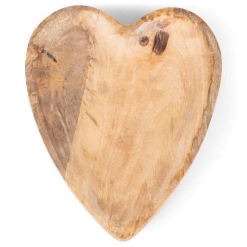 47th & Main Mango Wood Large, Heart Bowl