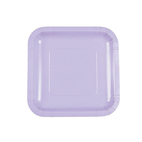 Fun Express - Lavender Square Dessert Plates (18pc) - Party Supplies - Solid Tableware - Solid Plates & Bowls - 18 Pieces