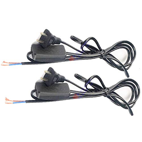 Lamp Cord Set with Molded Plug Lamp Cord Has Button switch, Plug,Stripped Ends Ready for Wiring Stripped Ends Ready for Wiring -6 FOOT ?Black?,