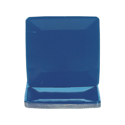 Fun Express - Navy Square Dessert Plates (18pc) for Party - Party Supplies - Solid Tableware - Solid Plates & Bowls - Party - 18 Pieces