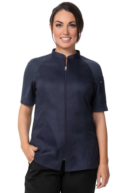 Chef Works Women's Arcadia Chef Coat, Grey, Large