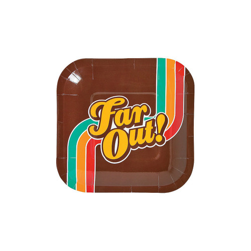 Fun Express - 70's Party Dessert Plates (8pc) for Party - Party Supplies - Print Tableware - Print Plates & Bowls - Party - 8 Pieces Fun Express - 70's Party Dessert Plates (8pc) for Party - Party Supplies - Print Tableware - Print Plates & Bowls - Party - 8 Pieces