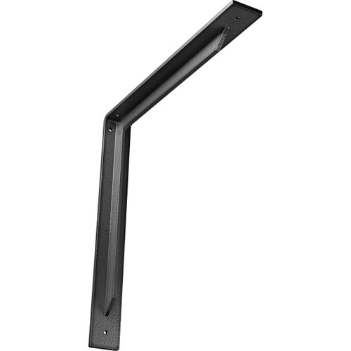 Ekena Millwork BKTM02X16X16STHSV Steel Bracket Stockport, 2"W x 16"D x 16"H, Hammered Silver