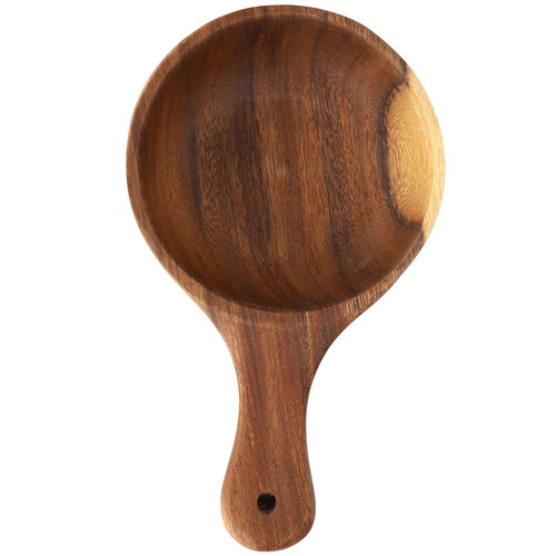 Wooden Salad Bowl With Handle,Salad Bowls,Serving Bowls,Wood Salad Bowl Home Kitchen Supplies,For Salad, Fruit, Or Snack,10.0x5.9in