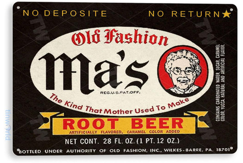 Tinworld Tin Sign Mas Root Beer Soda Retro Cola Store Metal Sign Decor Kitchen Cottage Cave B675