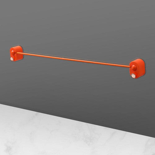 NA Non Perforated Towel Rack Bathroom Wall Hanging Bathroom Towel Single Pole Storage Rack Toilet Toilet Storage Rack Orange