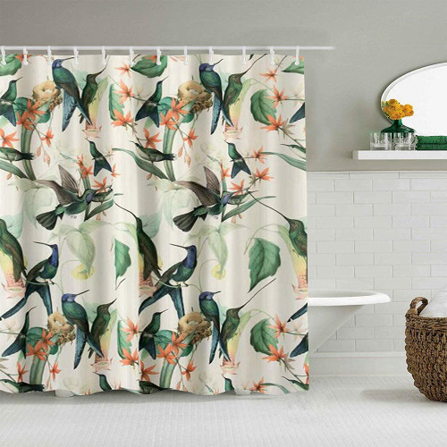 Pooizsdzzz Shower Curtain Hummingbird Waterproof Bath Curtains Hooks Included - 72 x 72 inches Bathroom Decorative Ideas Polyester Fabric Accessories Pooizsdzzz Shower Curtain Hummingbird Waterproof Bath Curtains Hooks Included - 72 x 72 inches Bathroom Decorative Ideas Polyester Fabric Accessories