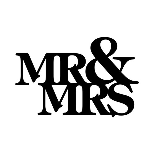 Vinyl Wall Quotes Stickers Mr&mrs Funny Wall Sticker Home Decorations Wall Decals for Living Room Laptop Suitcase Furniture 28in