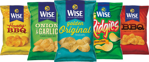 Wise Foods Potato Chips Variety 5-Pack, Sharing Size Bags