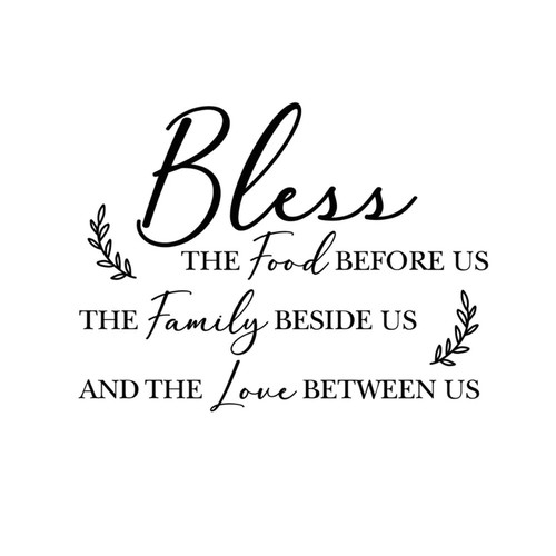 Bless The Food Before Us Living Room Wall Decoration Wall Decals Stickers Peel and Stick Home Decals for School Bumper Laptop Outdoors Vinyl 22in Bless The Food Before Us Living Room Wall Decoration Wall Decals Stickers Peel and Stick Home Decals for School Bumper Laptop Outdoors Vinyl 22in