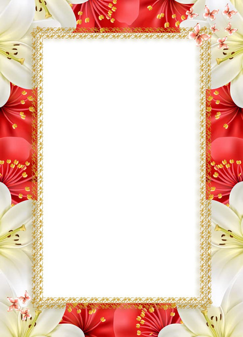 Red & White Floral Stationery Printer Paper 26 Sheets