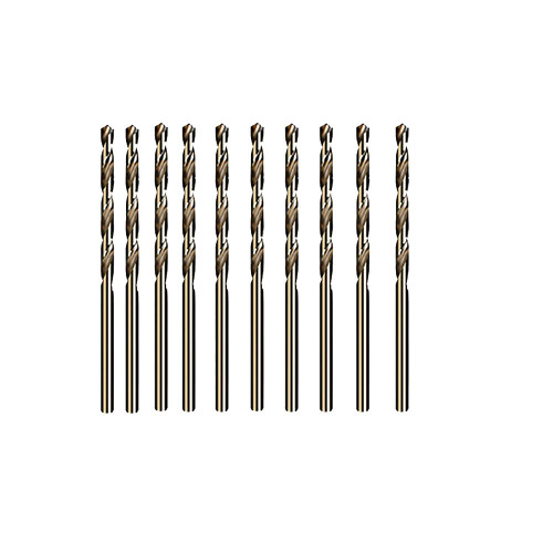GOONSDS Twist Drill Bit, M35 HSS Metal Cobalt Drill Bits for Steel, Stainless Steel, Metal, Cast Iron (10Pcs),Diameter: 4mm