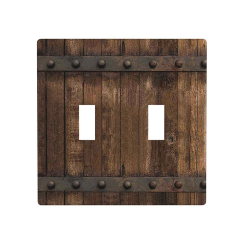 Farmhouse Brown Wood Print 2 Gang Double Toggle Light Switch Cover Decorative Plastic Rustic Switch Plate Covers Wall Plates Electrical for Bathroom Bedroom Kitchen Decor 4.5 x 4.5 Farmhouse Brown Wood Print 2 Gang Double Toggle Light Switch Cover Decorative Plastic Rustic Switch Plate Covers Wall Plates Electrical for Bathroom Bedroom Kitchen Decor 4.5 x 4.5