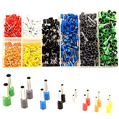 800pcs Electrical Bootlace Copper Ferrules Terminal Kit Cable Wire Copper Crimp Connector Insulated Cord Pin End Tube Terminals