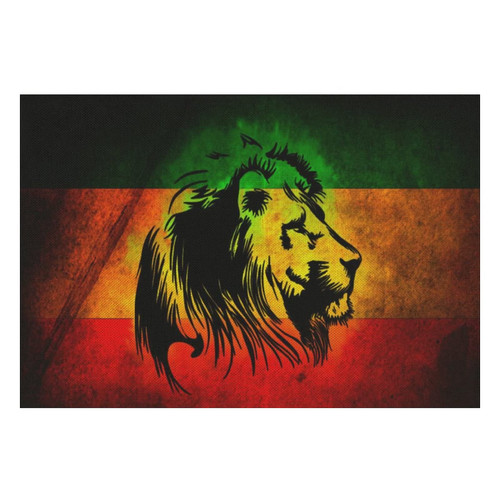 Lion Reggae Jamaica Linen Table Place Mat Washable Placemats for Holiday Banquet Kitchen Dining Table Decor 1PCS