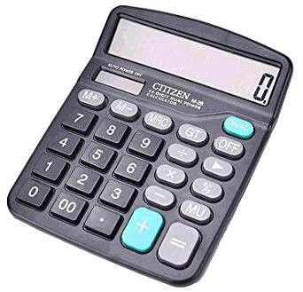 Mookii M-25 Calculators, Ubidda Standard Function Electronics Desktop Calculator, 12 Digit Large LCD Display, Handheld for Daily and Basic Office, Black