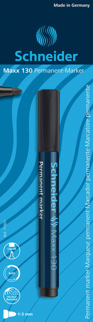 Schneider Pen, Maxx 130 Marker, 1-3 mm, Blister Pack, Black (71301)