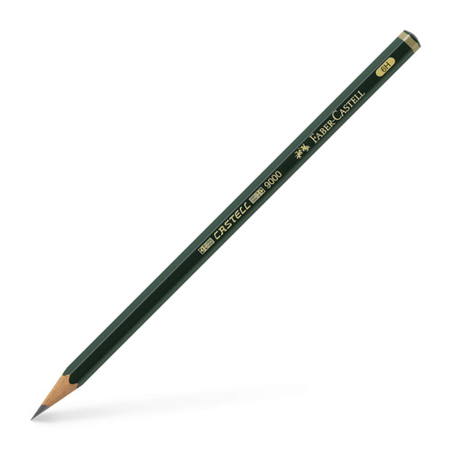Faber-Castell, Castell 9000 6H, Graphite Pencil for Writing, Drawing and Sketching
