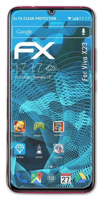 atFoliX Screen Protection Film Compatible with Vivo X23 Screen Protector, Ultra-Clear FX Protective Film (3X) atFoliX Screen Protection Film Compatible with Vivo X23 Screen Protector, Ultra-Clear FX Protective Film (3X)