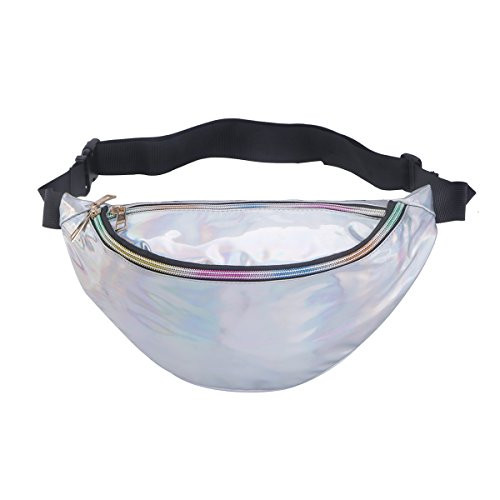 Cooliya Holographic Fanny Pack, Fashion Waterproof Hologram Waist Bag Bum Bag Sports Bag for Women (C)