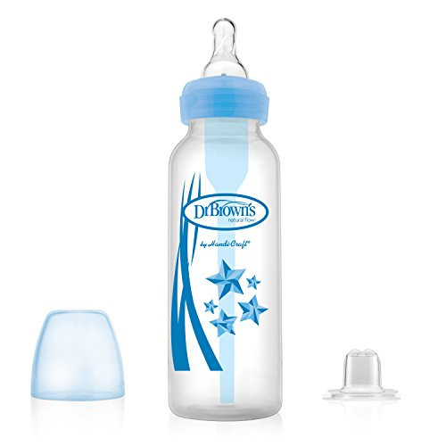 Dr. Brown's Options Baby Bottles, 2-in-1 Transition Kit, Single, Blue, 8 Ounce Dr. Brown's Options Baby Bottles, 2-in-1 Transition Kit, Single, Blue, 8 Ounce