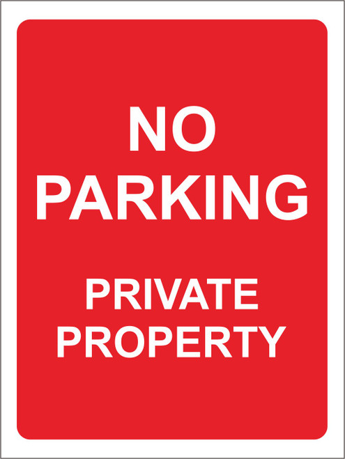 INDIGOS UG - Sticker - Safety - Warning - Set of 5 Pack - No Parking Private Property Safety Sign 30x20cm KP-384 Decal for Office, Company, School, Hotel