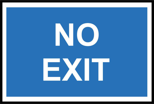 INDIGOS UG - Sticker - Safety - Warning - 5-Set -No Exit Sign 300mm x 200mm - Decal for Office/Company/School/Hotel