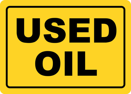 INDIGOS UG - Sticker - Safety - 5-Set - Warning - Used Oil Sign 355mmx254mm - Decal for Office - Company - School - Hotel