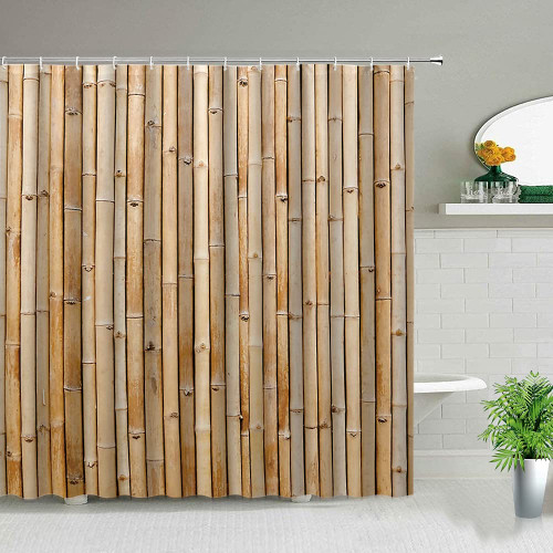 DODOUNA Green Bamboo Shower Curtains Leaf Flowers 3D Print Bathroom Curtain Waterproof Fabric with Hooks Bathtub Screens Home Decoration 71X71 inch DODOUNA Green Bamboo Shower Curtains Leaf Flowers 3D Print Bathroom Curtain Waterproof Fabric with Hooks Bathtub Screens Home Decoration 71X71 inch