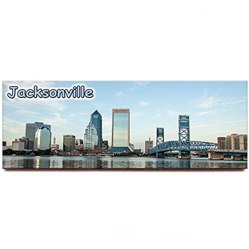 Jacksonville Panoramic Fridge Magnet Florida Travel Souvenir