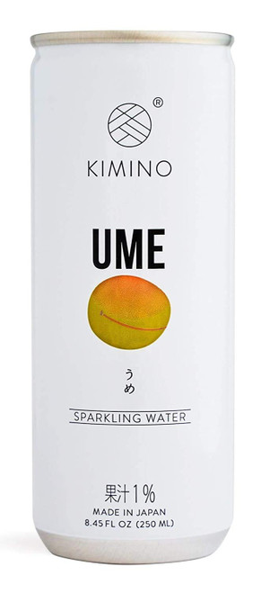 Kimino Drinks, Sparkling Water, 8.45 Fl Oz (Ume, Pack of 12)