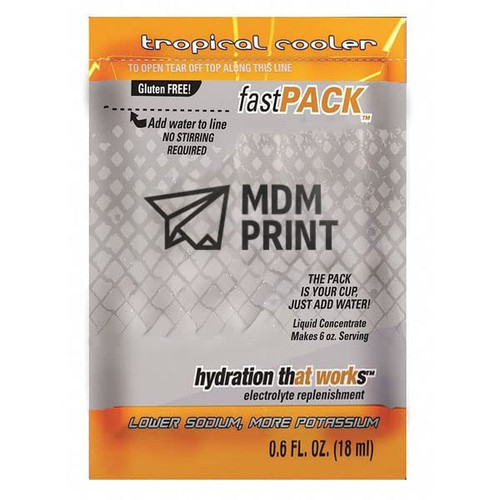 Sports Drink Liquid Concentrate 0.6 oz., Tropical Cooler, Pk50