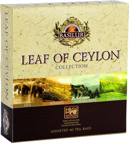 Basilur Tea - Leaf of Ceylon 40 Tea Bags Assorted Gift Pack
